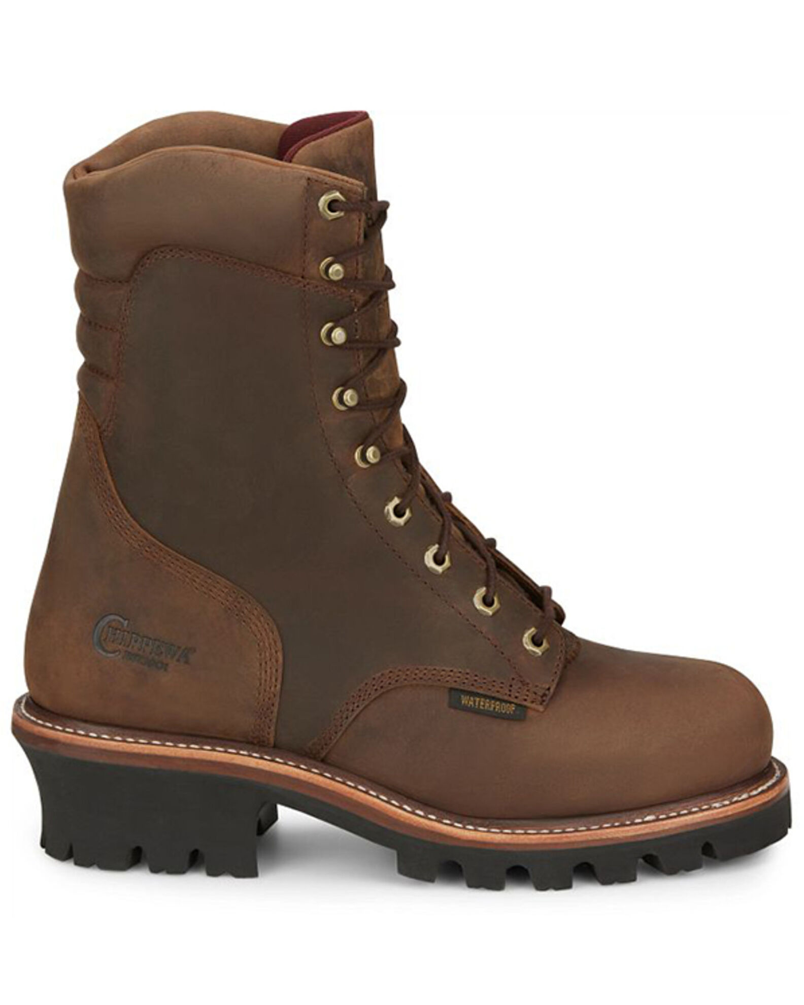 Chippewa Men s Tan Waterproof Logger Work Boots Steel Toe Sheplers