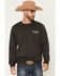 Image #2 - Wrangler Men's Steerhead Graphic Crewneck Sweatshirt, Black, hi-res