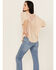 Image #4 - People of Leisure Women's Lace Short Sleeve Shirt, Pink, hi-res
