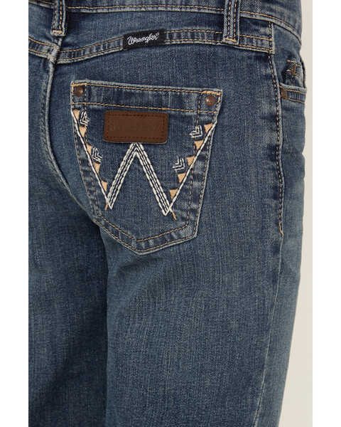 Image #4 - Wrangler Girls' Lindsey Medium Wash Stretch Trouser Jeans , Medium Wash, hi-res