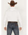 Image #4 - Wrangler Men's Rock 47 Long Sleeve Western Pearl Snap Shirt, White, hi-res