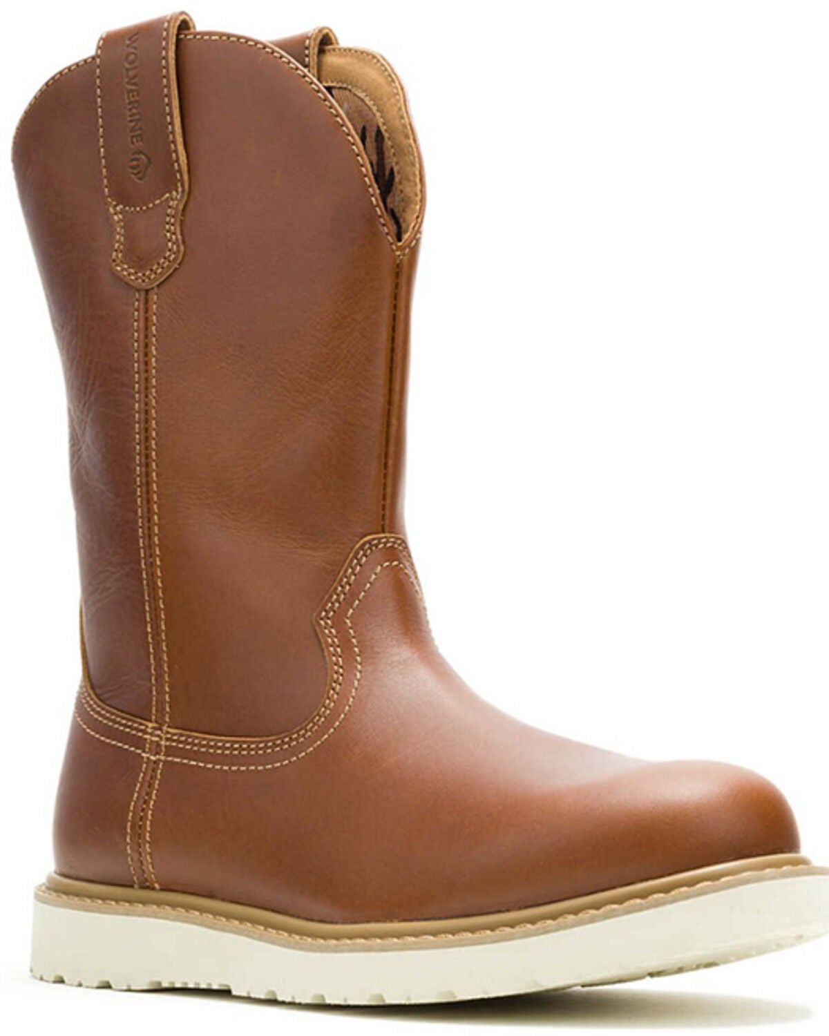 Wolverine X Jordan Davis Men's Bronc Wedge Wellington Work Boots - Soft Toe, Tan, hi-res