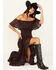 Image #1 - Shyanne Women's Lace Off The Shoulder High-Low Dress, Chocolate, hi-res