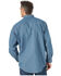  Wrangler FR Men's Chambray Long Sleeve Button Down Work Shirt - Tall, Blue, hi-res