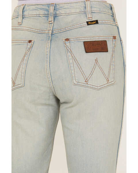 Image #4 - Wrangler Retro Women's Light Wash High Rise Washed Out Aubrey Flare Jeans, Blue, hi-res