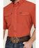 Image #3 - Wrangler Men's Solid Short Sleeve Snap performance Western Shirt , Red, hi-res