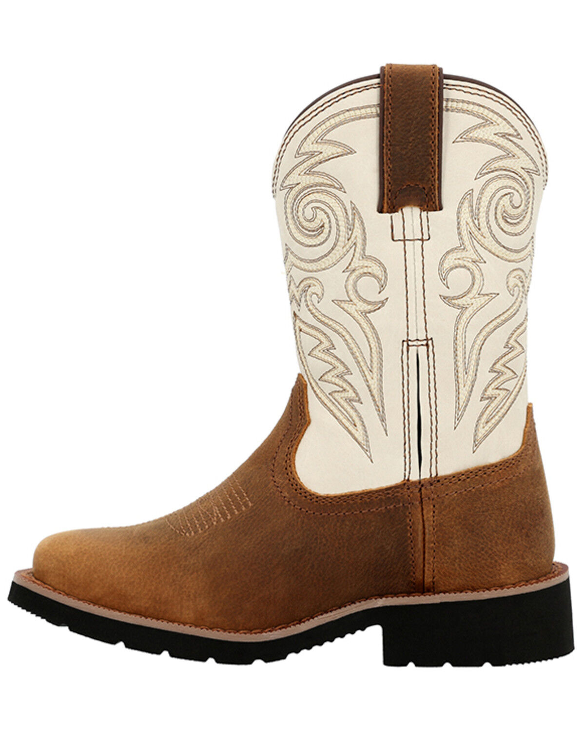 Image #3 - Rocky Little Boys' Monocrepe Western Boots - Broad Square Toe, Ivory, hi-res