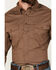 Image #2 - Justin Men's Boot Barn Exclusive Geo Print Long Sleeve Button-Down Western Shirt, Brown, hi-res