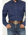 Image #3 - Wrangler 20X Men's Geo Print Long Sleeve Snap Stretch Western Shirt, Blue, hi-res