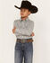 Image #1 - Cody James Boys' Southwestern Print Long Sleeve Western Snap Shirt, Dark Blue, hi-res