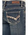 Image #4 - Rock & Roll Denim Girls' Medium Wash Cow Pocket Stretch Bootcut Jeans, Medium Wash, hi-res