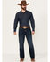 Image #1 - Wrangler Retro Men's Darren Dark Wash Relaxed Bootcut Stretch Denim Jeans - Long, Dark Wash, hi-res