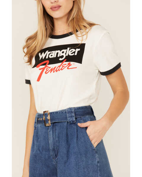 Image #3 - Wrangler X Fender Women's Ringer Tee , , hi-res