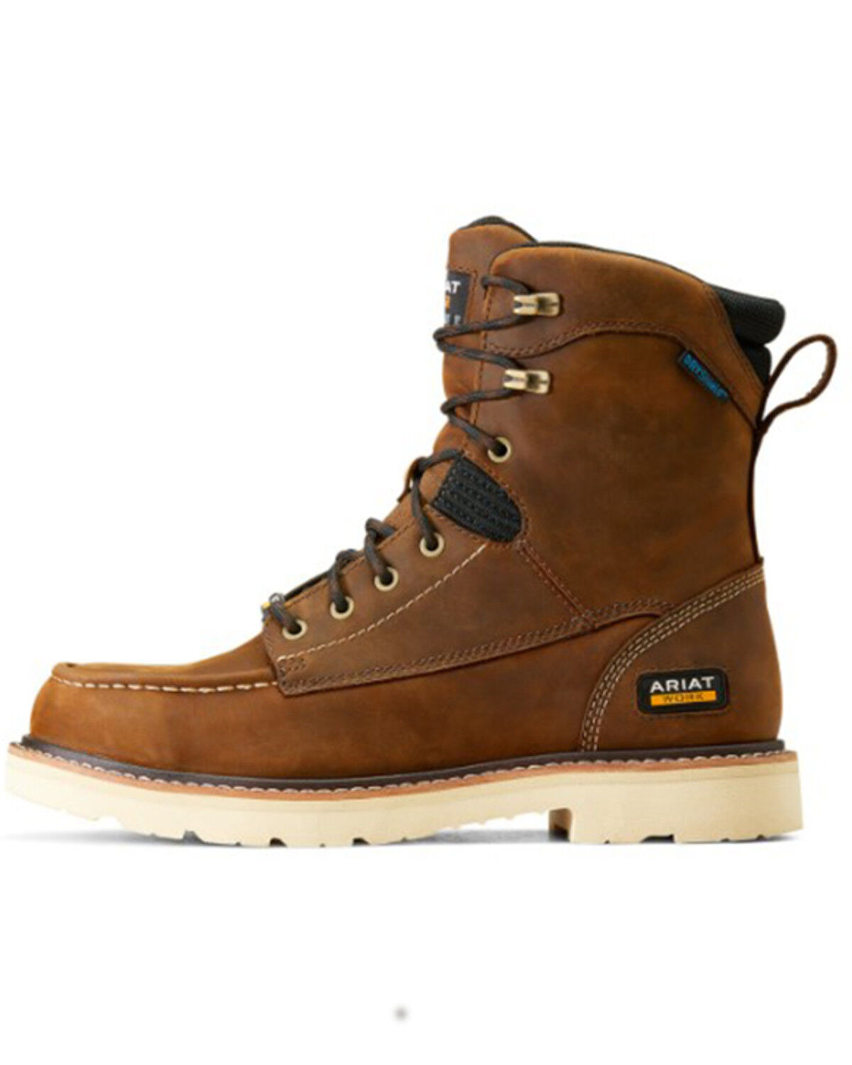 Image #2 - Ariat Men's Rebar Lift 8" Waterproof Lace-Up Work Boots - Moc Toe, Brown, hi-res