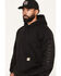 Image #3 - Carhartt Men's Paxton Rain Defender&trade; Graphic Hooded Sweatshirt, Black, hi-res