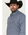 Image #2 - George Strait by Wrangler Men's Floral Print Long Sleeve Button-Down Stretch Western Shirt, Blue, hi-res