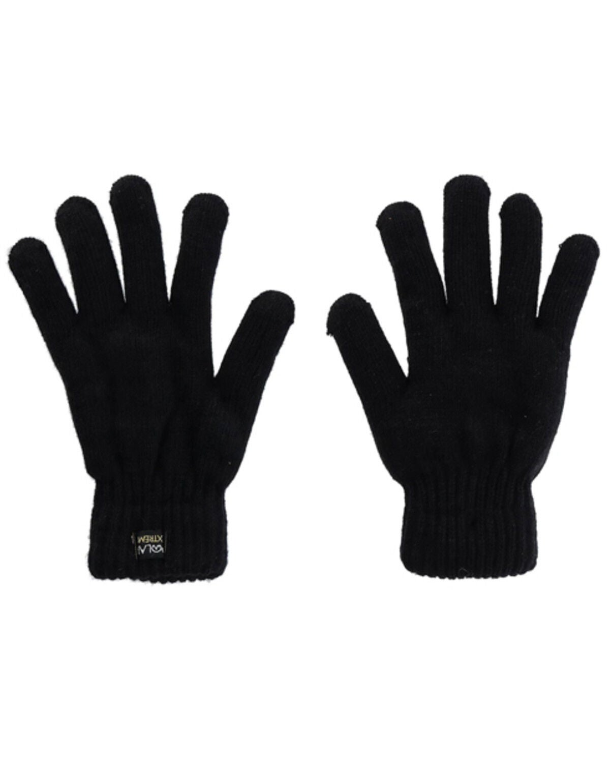 Image #2 - Gold Medal Men's Insulated Thermal Knit Gloves, Black, hi-res
