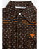Image #2 - Cowboy Hardware Toddler Boys' Geo Print Long Sleeve Snap Stretch Western Shirt, Brown, hi-res