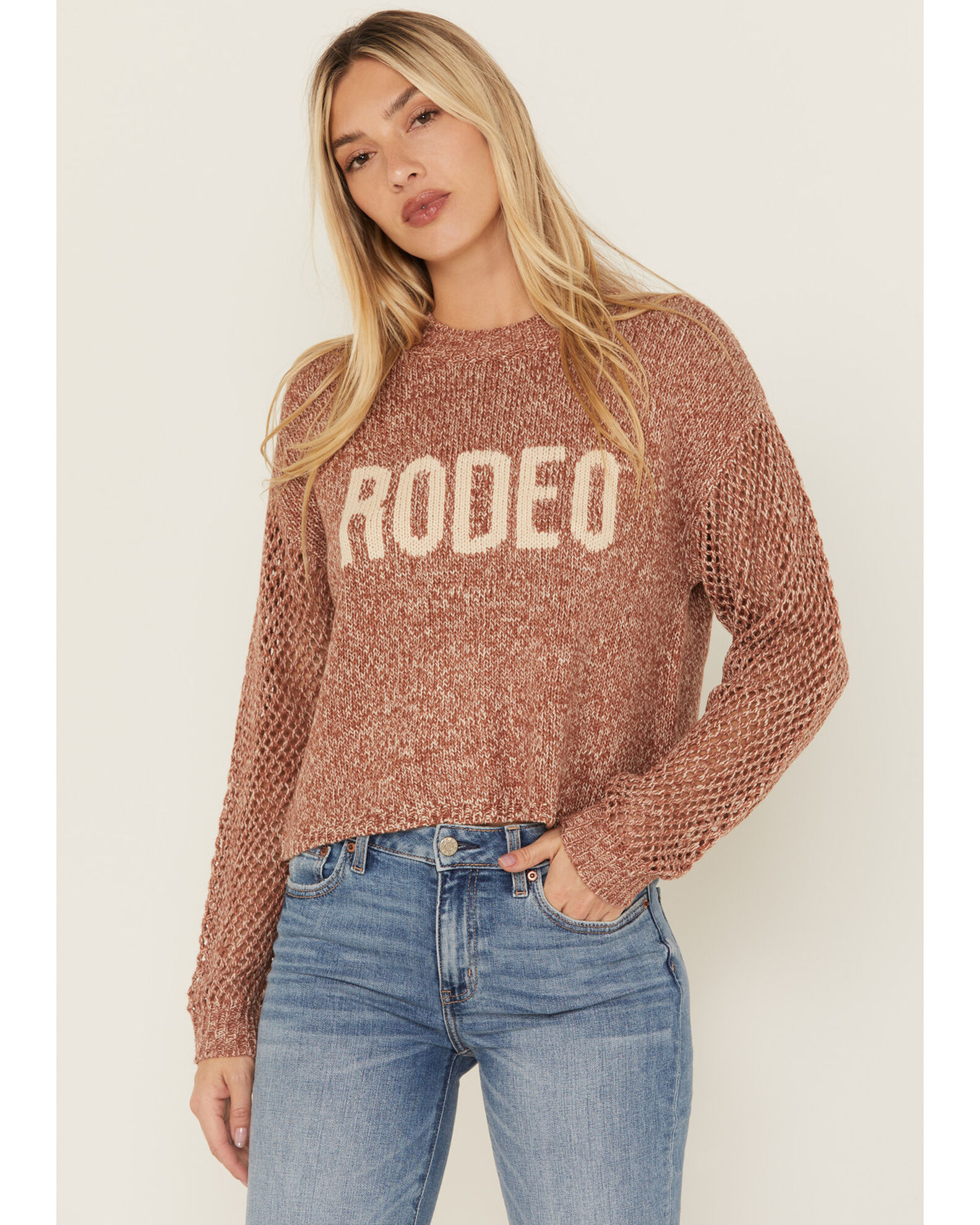 White Crow Women s Rodeo Open Weave Long Sleeve Sweater Sheplers