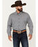 Image #1 - Cinch Men's Geo Print Long Sleeve Button-Down Stretch Western Shirt, Navy, hi-res