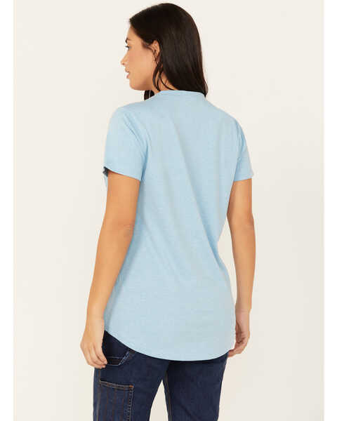 Image #4 - Ariat Women's Rebar Cotton Strong Short Sleeve Work Tee, Blue, hi-res
