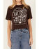 Cleo + Wolf Women's Craft Beer Boxy Graphic Tee, Chocolate, hi-res
