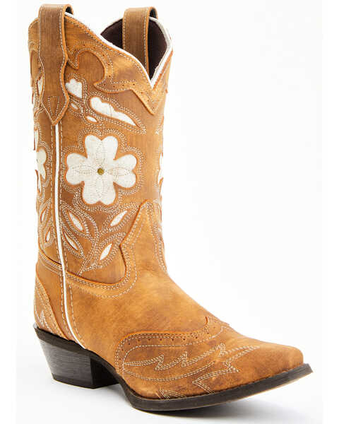 Laredo Women's Underlay Western Boots - Snip Toe, Brown, hi-res