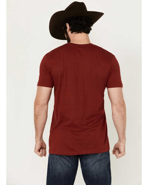 Image #4 - Moonshine Spirit Men's Authentic Short Sleeve Graphic T-Shirt , Burgundy, hi-res