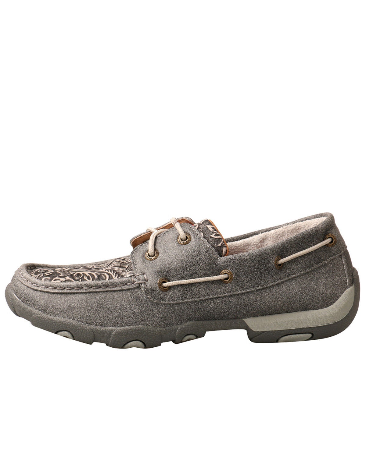 Twisted x Women's Boat Shoe Driving Moc - Grey/Multi