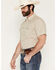 Image #2 - Gibson Trading Co Men's Timeless Medallion Print Short Sleeve Snap Western Shirt, Tan, hi-res
