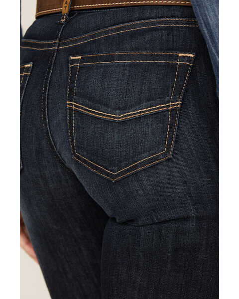 Image #4 - Ariat Women's R.E.A.L. Dark Wash Ophelia Prefect Rise Trouser Denim Jeans , Dark Wash, hi-res