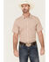 Image #1 - Gibson Men's Cabana Geo Print Short Sleeve Button-Down Western Shirt, Cream, hi-res