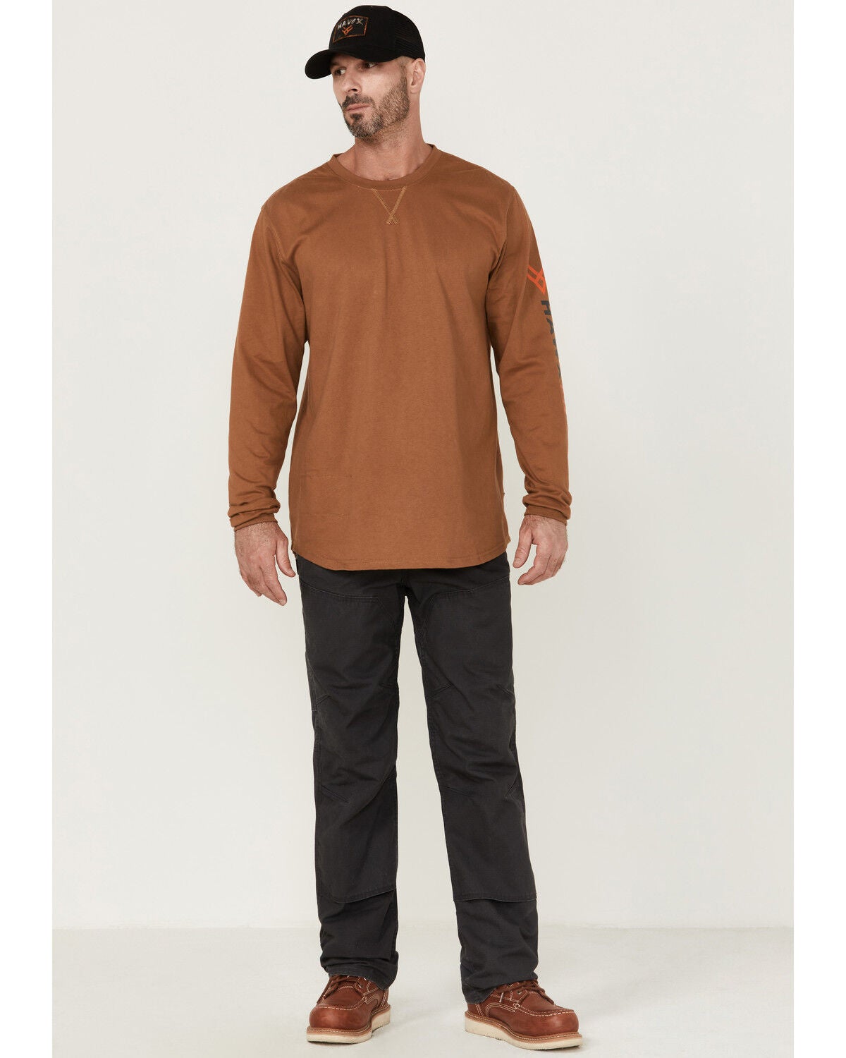 Hawx Men's FR Double Front Ripstop Work Pants, Brown, hi-res