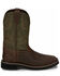 Image #2 - Justin Men's Driller Western Work Boots - Steel Toe, Dark Brown, hi-res