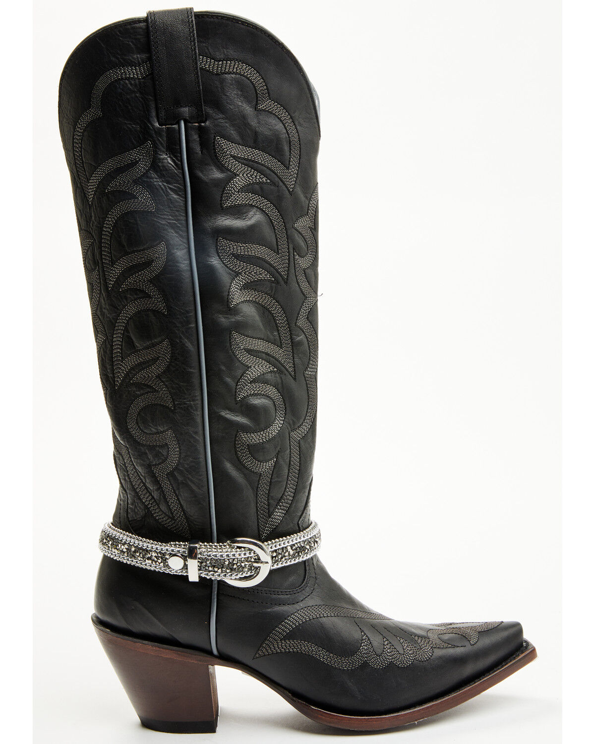 Image #2 - Boot Barn Women's Rhinestone Studded Strap Boot Jewelry, Black, hi-res