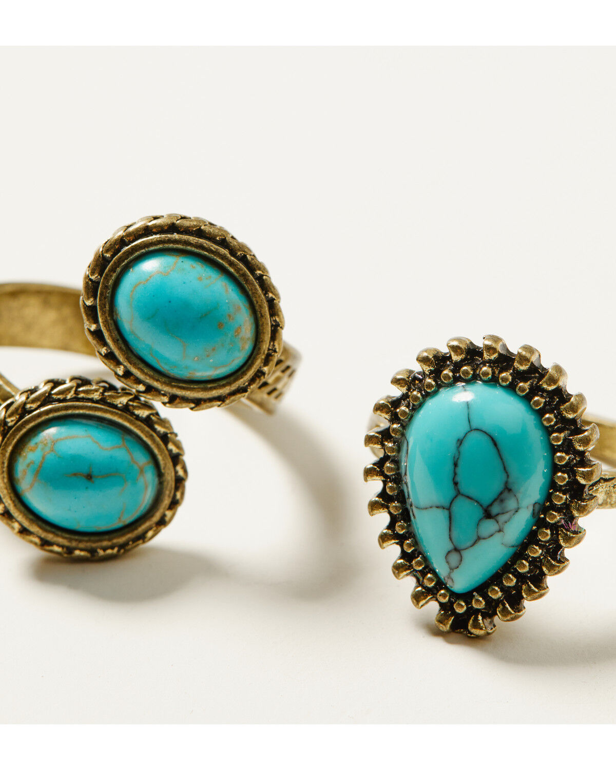 Image #2 - Shyanne Women's Free Form Ring Set - 3 Piece, Turquoise, hi-res