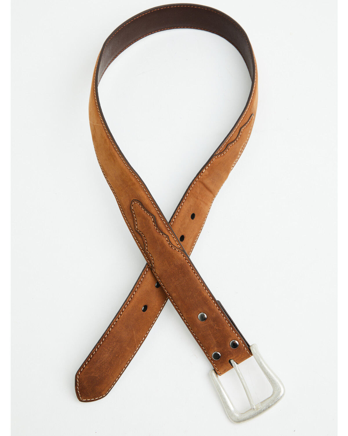 Image #2 - Nocona Belt Co. Men's Basic Leather Belt, Med Brown, hi-res