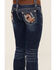Image #2 - Shyanne Little Girls' Dark Wash Horseshoe Pocket Bootcut Stretch Denim Jeans, Medium Wash, hi-res