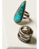 Image #2 - Shyanne Women's Ridge Canyon Turquoise Tear Drop Ring Set - 3 Piece , Silver, hi-res
