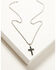 Image #2 - Cody James Men's Oxidized Cross Necklace , Silver, hi-res