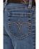 Image #4 - Shyanne Little Girls' Cimarron Twisted Side Seam Flare Stretch Denim Jeans, Medium Wash, hi-res