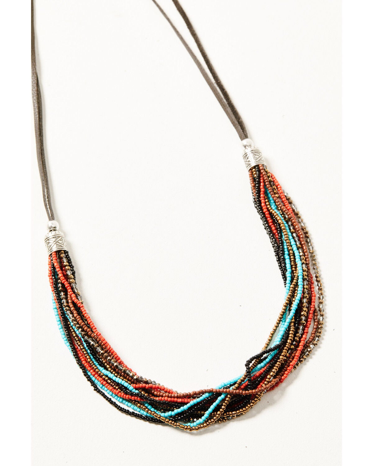 Shyanne Women's Dakota Multi-Beaded Necklace, Silver, hi-res