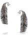 Image #1 - Montana Silversmiths Women's Wind Dancer Feather Hoop Earrings, Silver, hi-res