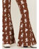 Ranch Dress'n Women's Buckaroo Print Super Flare Jeans, Rust Copper, hi-res