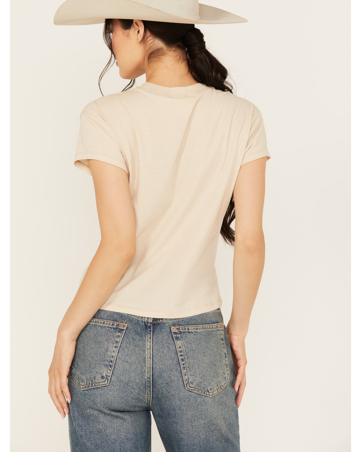 Image #4 - White Crow Women's Desert Steer Head Graphic Tee, Oatmeal, hi-res