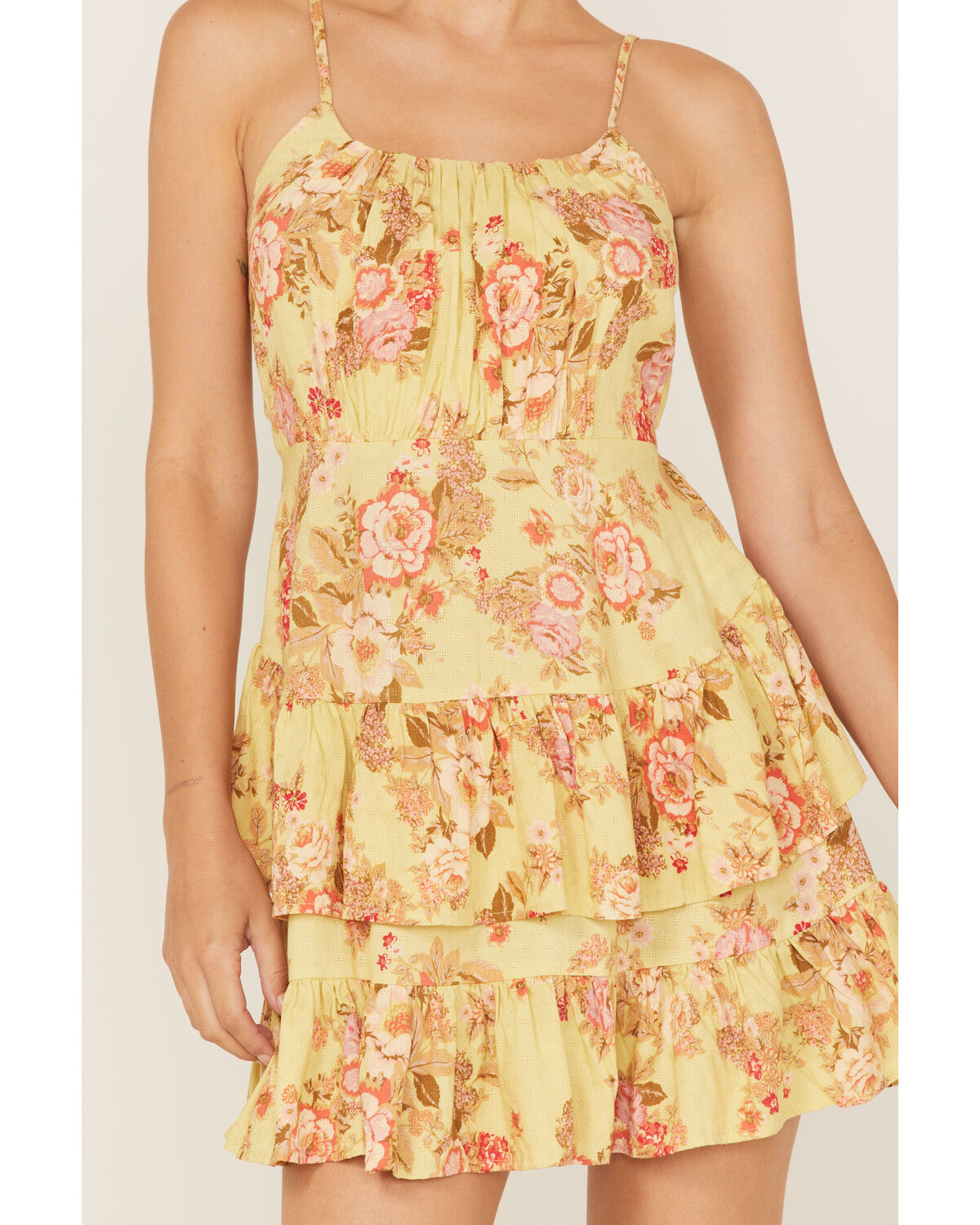Image #3 - Band of the Free Women's Love Child Floral Print Tiered Mini Dress, , hi-res