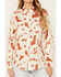 Image #3 - Cotton & Rye Women's Snake and Boot Conversation Print Long Sleeve Pearl Snap Western Shirt , Cream, hi-res