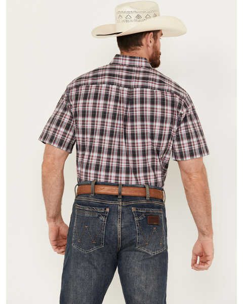 Image #4 - Cinch Men's Plaid Short Sleeve Button-Down Western Shirt, Multi, hi-res