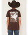 Image #1 - RANK 45® Boys' Gallop Short Sleeve Graphic T-Shirt, Brown, hi-res