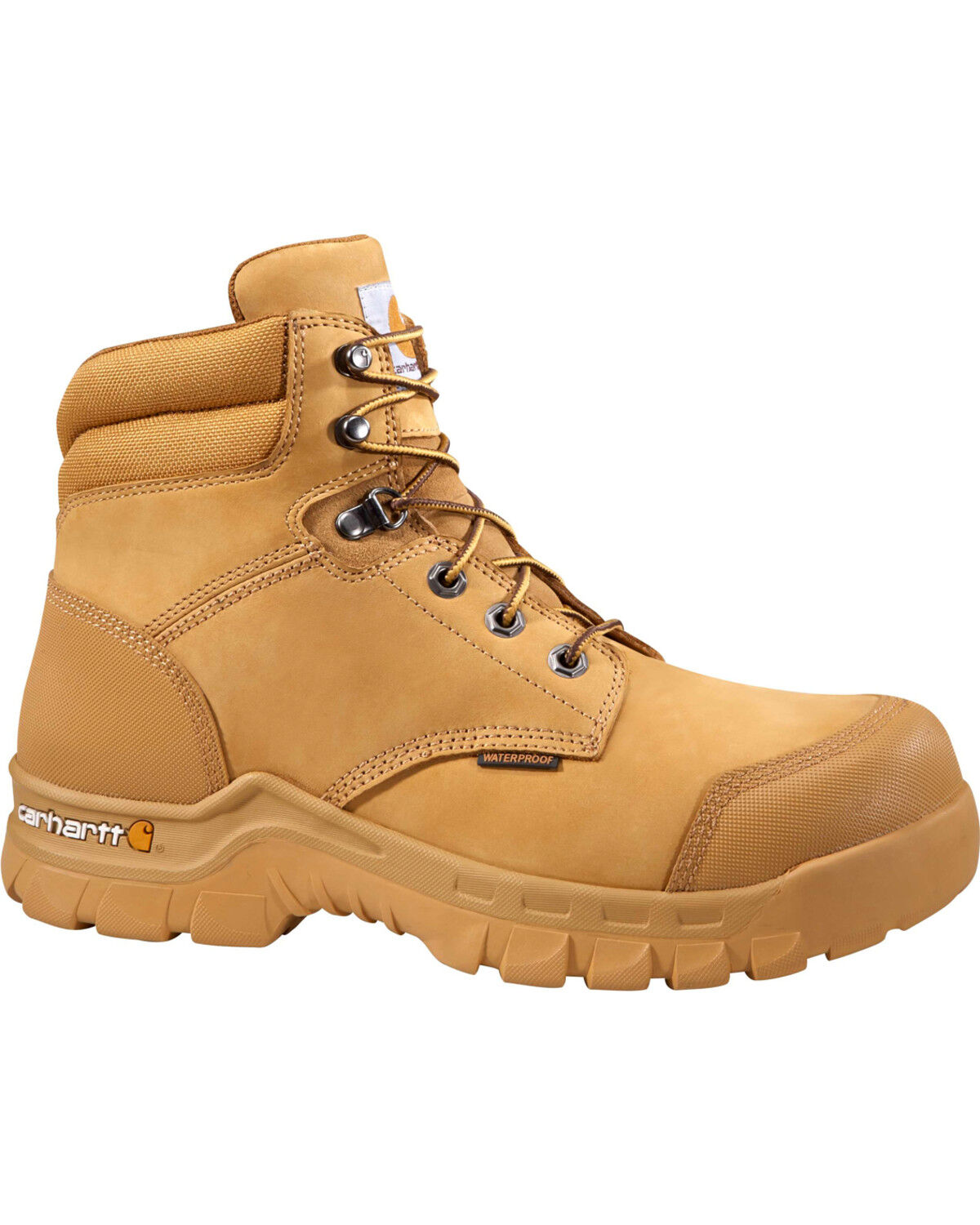 Image #1 - Carhartt Men's 6" Waterproof Rugged Flex® Work Boots - Composite Toe, Wheat, hi-res
